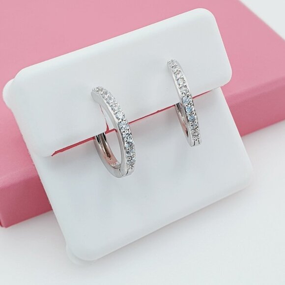 "925 Sterling Silver Cubic Zirconia Earrings, U19254671 - Picture 1 of 10